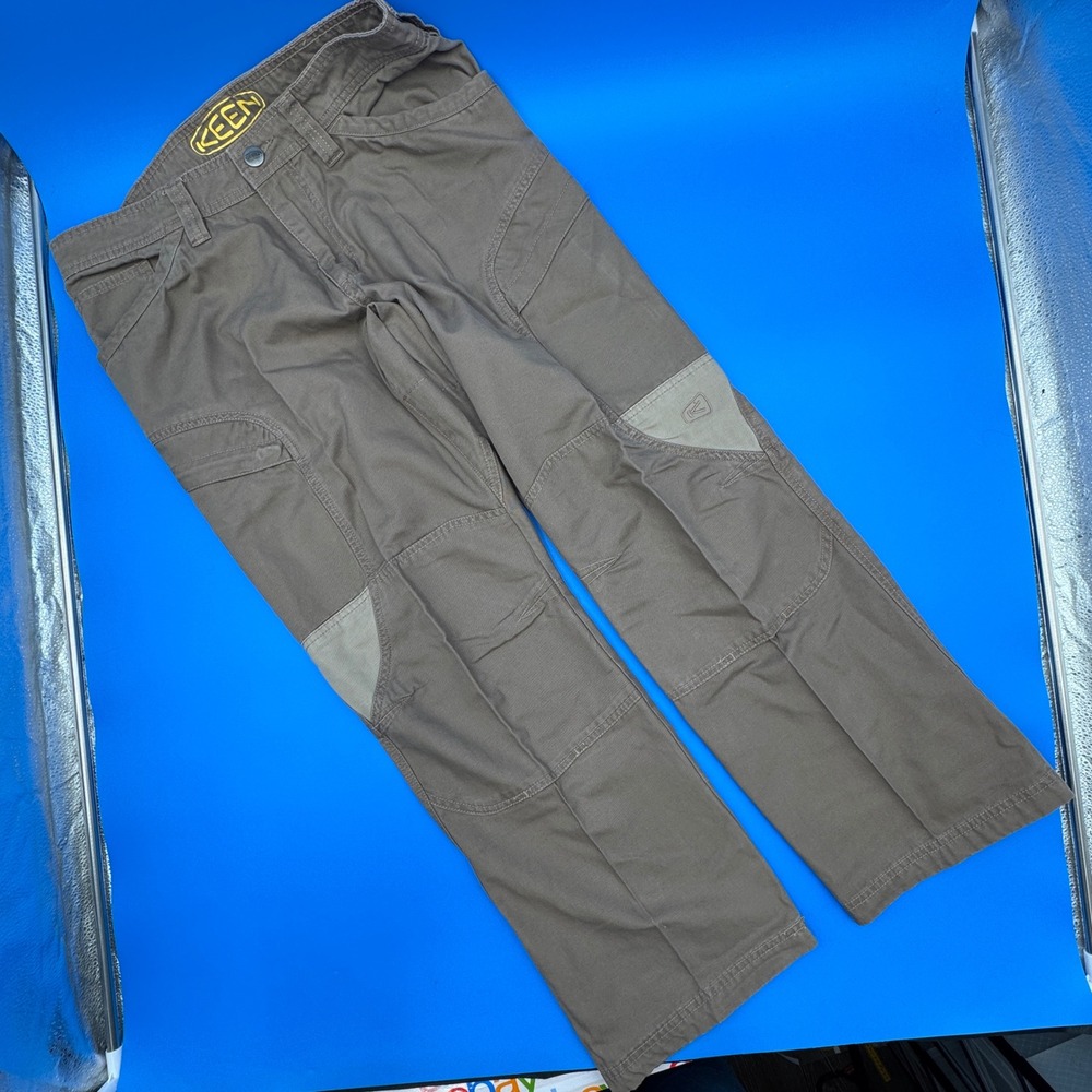 Keen Utility Canvas Work Pants Brown 36x30 Reinforced Knee Articulated Outdoor